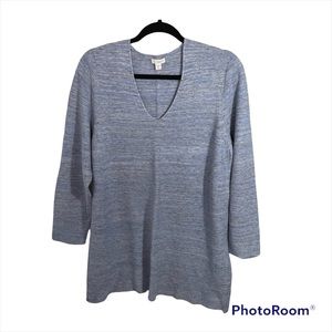 Pure Jill Sweater Size Large - Petite - Tunic - Blue